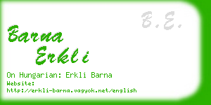 barna erkli business card